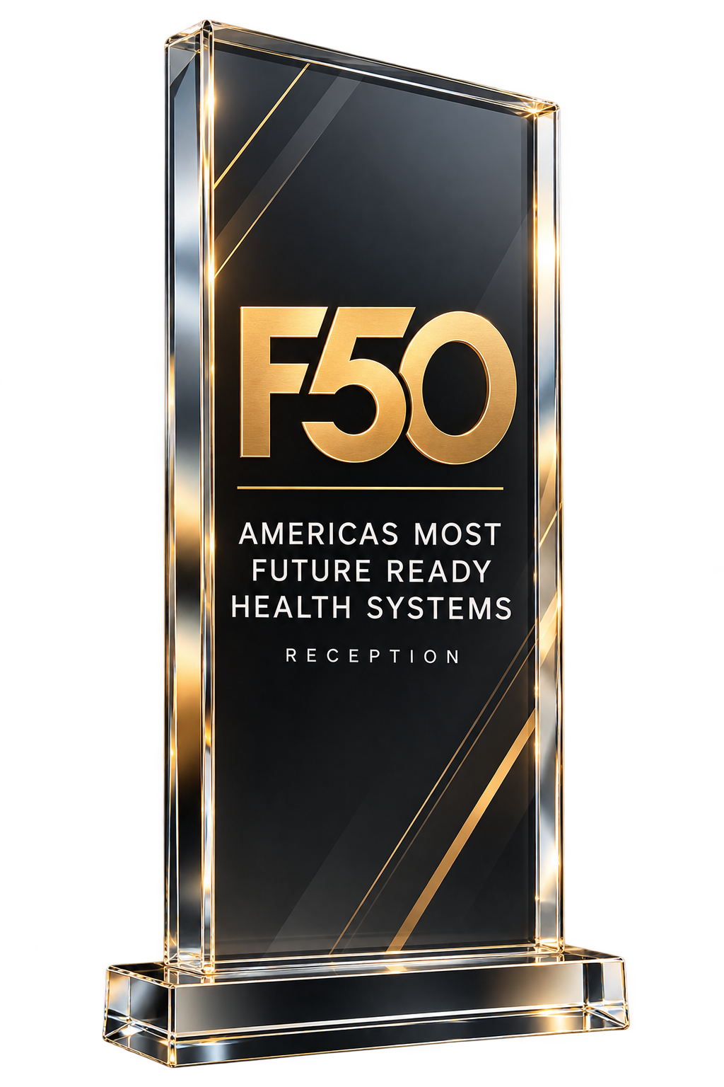 The Futurist 50 glass award for America's Most Future-Ready Health Systems